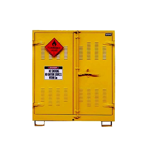 Onde deve ser colocado um armário de armazenamento de tambor ao ar livre