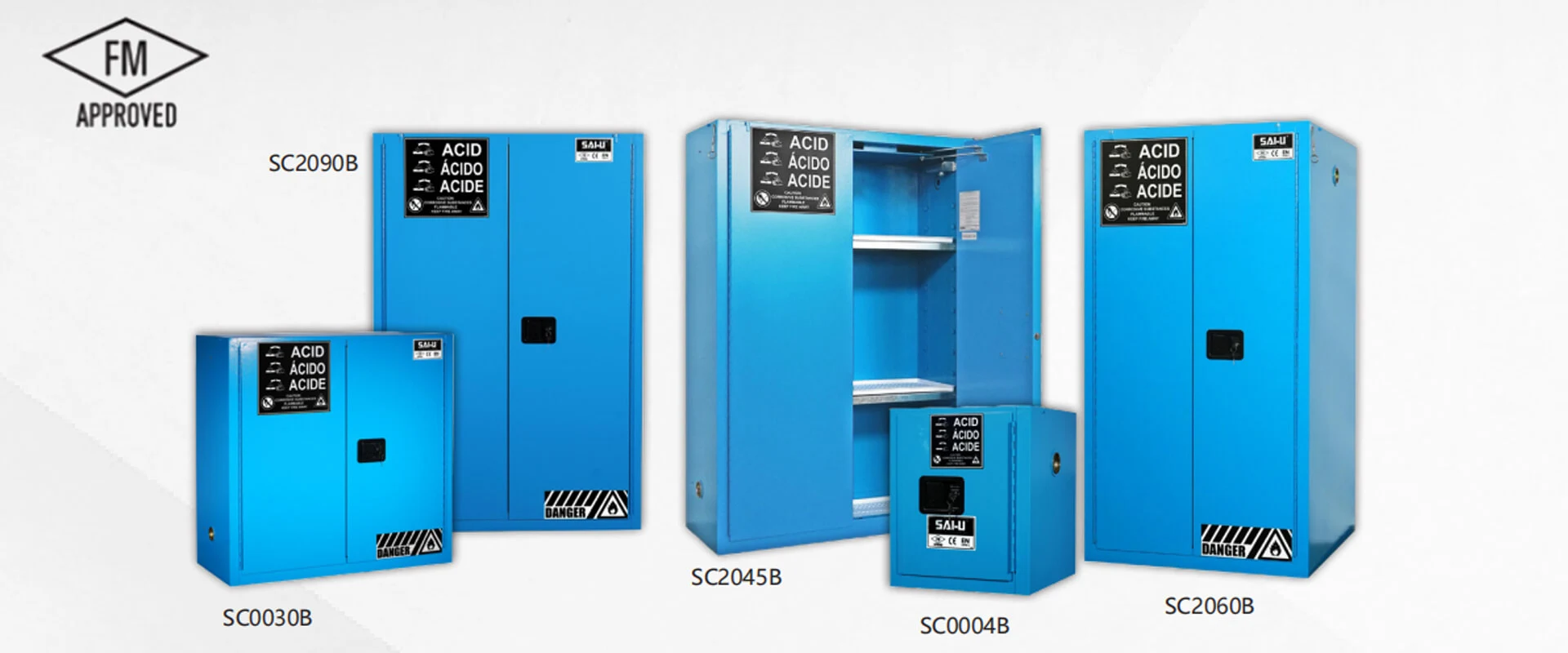 Armário de armazenamento corrosivo